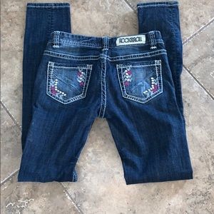 Rock and Roll cowgirl slightly distressed skinny